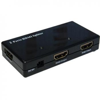 Powered HDMI Splitter 2-Port for 1 Device to 2 Displays