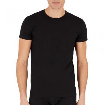 Emporio Armani Stretch Piquet T-Shirt Schwarz