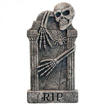 Großer Skelettgrabstein für Halloween 91cm