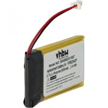 Batterie de casque audio vhbw pour Sena YP802542P (650mAh, 3,7V)