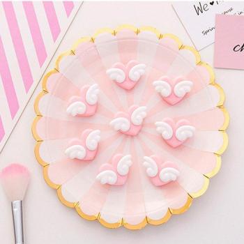 Liefdesvleugel roze papierclip set van 10, perfect voor creatieve projecten en schooltassen