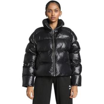 Puma Women's Shiny Puffer Jacket XS Black