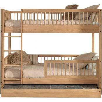 Eiche Massiv Etagenbett HOME AFFAIRE – 207,5 × 104,9 × 175,4 cm