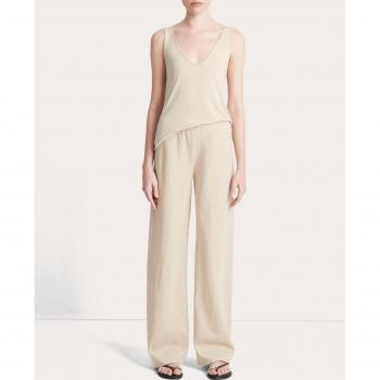 Vince Women's Wide Leg Cotton Trousers