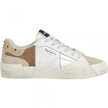 Milan Crystal Sneaker de Cuero Blanco 37 – Pepe Jeans