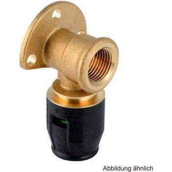 Équerre de raccordement 90° PushFit, 25 mm x 1/2'' ff, 36 mm, laiton