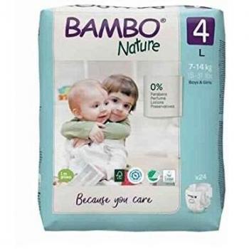 Bambo Nature Babywindeln L, Gr. 4 (7–14 kg), 24 Stück
