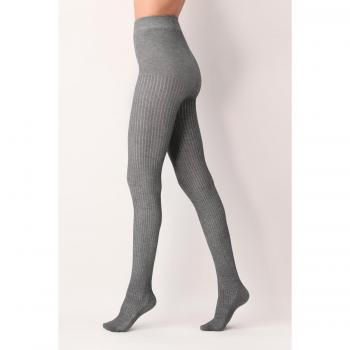 Oroblu Grey Melange Eco-Friendly Rib Tights S/M
