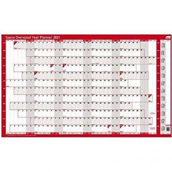 Sasco 2021 Full‑Size Year Planner, Unmounted
