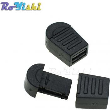 50pcs Black Cord Ends Zipper Pulls for Paracord