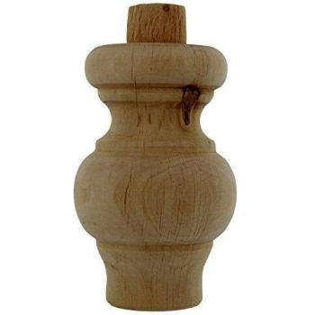 Piede in Legno Grezzo, Riferimento Art. 53009, Dimensioni 64x95mm, Confezione da 8