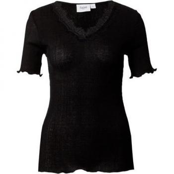Saint Tropez Black Lace Femme T‑Shirt – Large