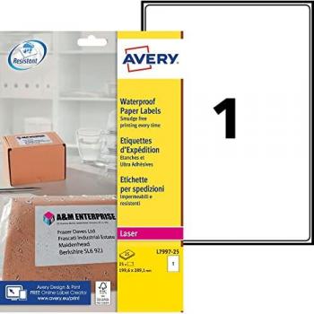 Etichette Avery per Pacchi 199,6mm x 289,1mm