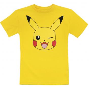 Kids Pokémon T-Shirt – Pikachu’s Face – 104–152 – Gelbfarbenes Design