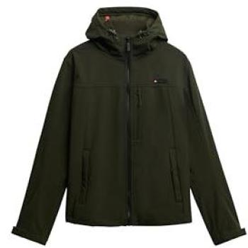Superdry Herrenjacke Trekker mit Kapuze, Größe 3XL, grün