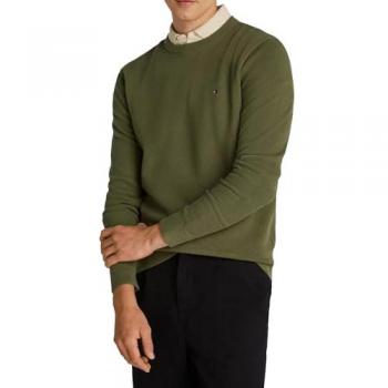 Tommy Hilfiger Pullover Essential MW0MW36347 Grün Regular Fit M Herren
