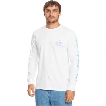 Manches longues T‑shirt Quiksilver blanc, imprimé Omni