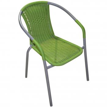 Poltrona da esterno ferro verniciato verde e grigio CC17V CONTRACT