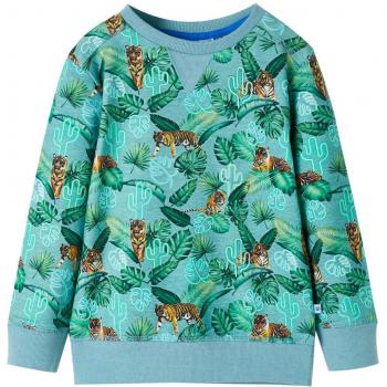 Sudadera verde claro melange para niños 128