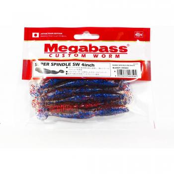 Super Spindle 4 pouces Megabass Leurre Souple Iwashi Sanguin