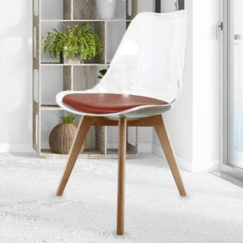 Fusion Living Soho Clear Plastic Dining Chair – Squared Leg Design