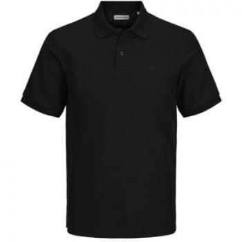 Camiseta polo Jack & Jones – Serie Austin, manga corta, hombre, tono negro