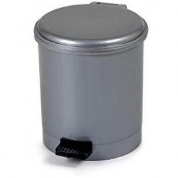 Papelera con Tapa Pedal 6L Gris
