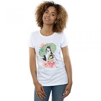 Disney Women’s Mulan Magnolia Graphic Shirt – White L