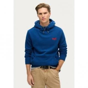 Men's Blue Superdry Pilot Logo Hoodie – Size S