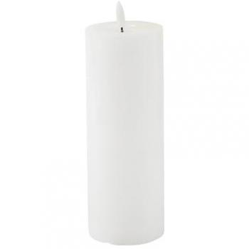 Bougie Lumineuse Cylindrique 20x7cm Blanche