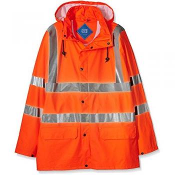 StormFlex Hi-Vis PU Outdoor Work Jacket – Orange XL