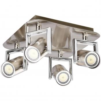 Grigio Luciana Plafoniera Metallo 4L