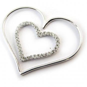 N4052 Love Divine Rhodium-Plated Silver Pendant by Les Trésors De Lily