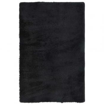NAVARRA Shaggy Teppich Schwarz 130x200 cm Polyester