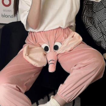 Pantalon de pyjama drôle éléphant en flanelle