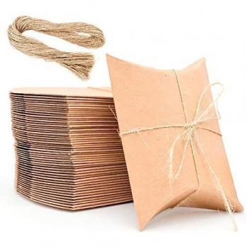 Caja de regalo kraft con cuerda de yute