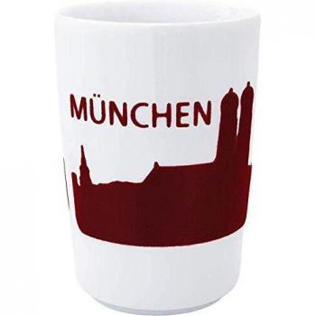 MÜNCHEN Maxi-Becher TOUCH! FIVE SENSES SKYLINE ROT 0,35 ltr