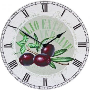 SAFE 74102 Elegante 50 cm Wanduhr Cantino del Vino – Wein‑Design “La Dolce Vita” im mediterranen Landhausstil