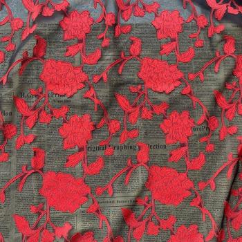 Chiffon Jacquard Stoff mit floralem Design für Damenmode