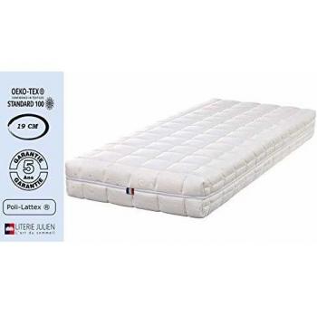 Matelas 80×190 cm ferme, 19 cm – Housse déhoussable et lavable – Latex HR antibactérien anti‑acariens