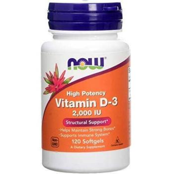 NOW Foods Vitamina D3 2000 UI 120 Perlas