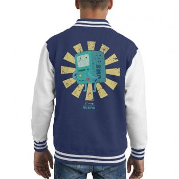 Japanese Adventure Time Beemo Varsity Coat – Navy