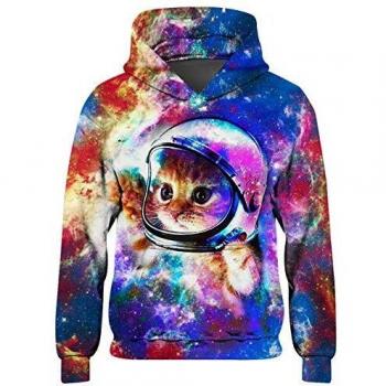 Abbigliamento Felpa Gatto 3D per Bambini 11-14