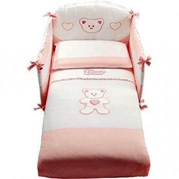 Pali 0687020543: 3‑teiliges Rosenbettwäsche-Set Loving Bear
