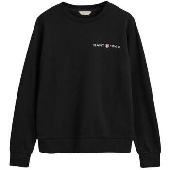 GANT Sweatshirt REG PRINTED GRAPHIC C-NECK in Schwarz