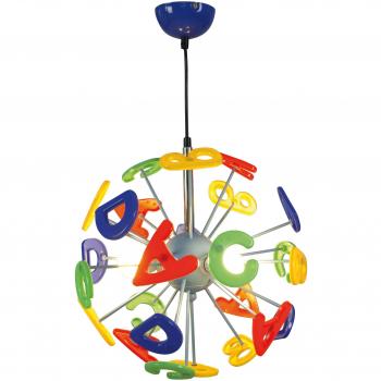 Lampada a sospensione per bambini Kizi con lettere colorate