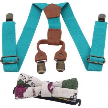 Kids Adjustable Bowtie with Y-Back Suspenders