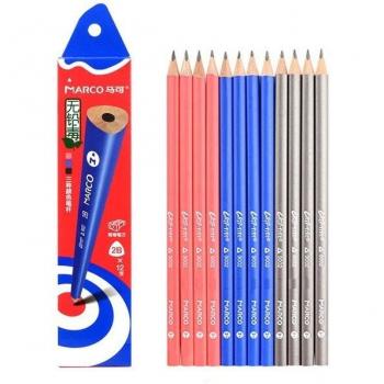 12pcs Easy Grip Wood Pencils with Sharpener