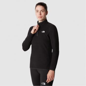 Felpa Fleece The North Face 100 Glacier 1/4 Zip Nera Donna