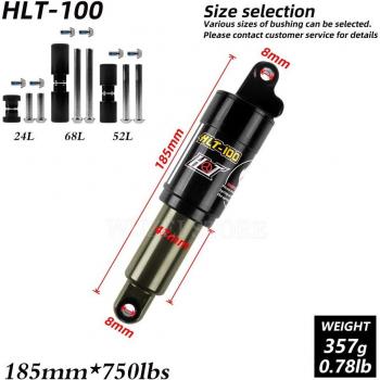 Suspension arrière HTL‑100 185 mm VTT – pièces cycle mountain bike